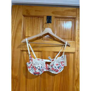 Elle Macpherson Feminine Valentines Lace Underwire Bra Flora Pink Size 36D NWT